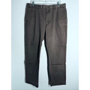 Roundtree & Yorke Chino Casual Pants Mens Size 36 X 28 Brown 5 Pocket